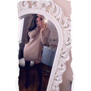 Lace Back Sweater Dress